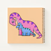 Illustration eines Mutter-Kind-Brachiosaurus. Notizblock (Rückseite)