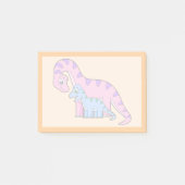 Illustration eines Mutter-Kind-Brachiosaurus. Post-it Klebezettel (Vorderseite)