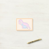 Illustration eines Mutter-Kind-Brachiosaurus. Post-it Klebezettel (Auf Schreibtisch)