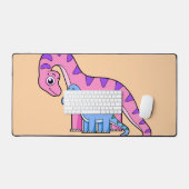 Illustration eines Mutter-Kind-Brachiosaurus. Schreibtischunterlage (Tastatur & Maus)