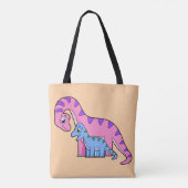Illustration eines Mutter-Kind-Brachiosaurus. Tasche (Rückseite)