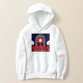Illustration eines nächtlichen Gartens Hoodie