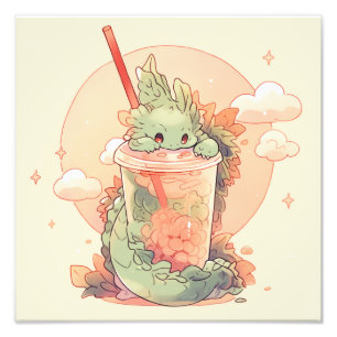 Illustration eines niedlichen Drachen Fotodruck