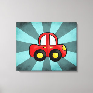 Illustration eines Oldtimers – Klassische Automobi Leinwanddruck