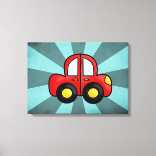 Illustration eines Oldtimers – Klassische Automobi Leinwanddruck