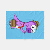 Illustration eines Pachycephalosaurus-Geschäftsman Fleecedecke (Vorderseite (Horizontal))