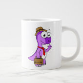 Illustration eines Pachycephalosaurus-Geschäftsman Jumbo-Tasse (Rechts)