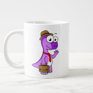 Illustration eines Pachycephalosaurus-Geschäftsman Jumbo-Tasse