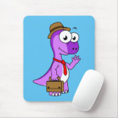 Illustration eines Pachycephalosaurus-Geschäftsman Mousepad (Mit Mouse)