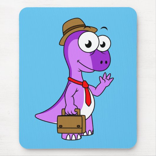 Illustration eines Pachycephalosaurus-Geschäftsman Mousepad (Vorne)