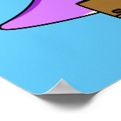 Illustration eines Pachycephalosaurus-Geschäftsman Poster (Ecke)