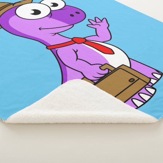 Illustration eines Pachycephalosaurus-Geschäftsman Sherpadecke (3/4)