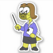 Illustration eines Pachycephalosaurus-Lehrers Aufkleber (Vorderseite)