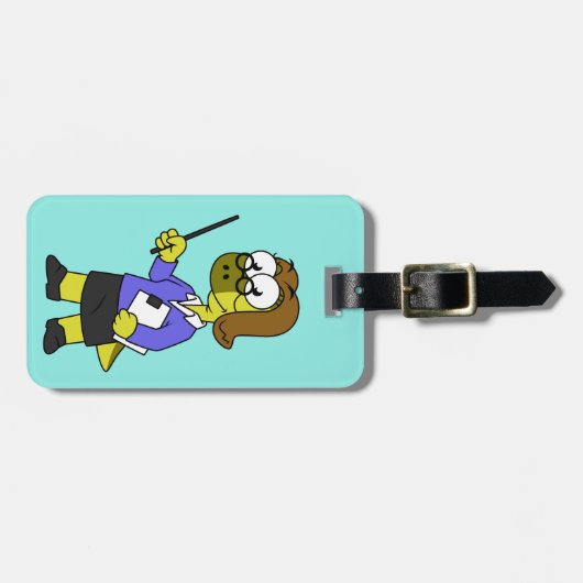 Illustration eines Pachycephalosaurus-Lehrers Gepäckanhänger (Vorderseite horizontal)