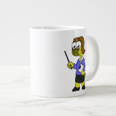 Illustration eines Pachycephalosaurus-Lehrers Jumbo-Tasse (Vorderseite Rechts)