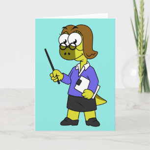 Illustration eines Pachycephalosaurus-Lehrers Karte