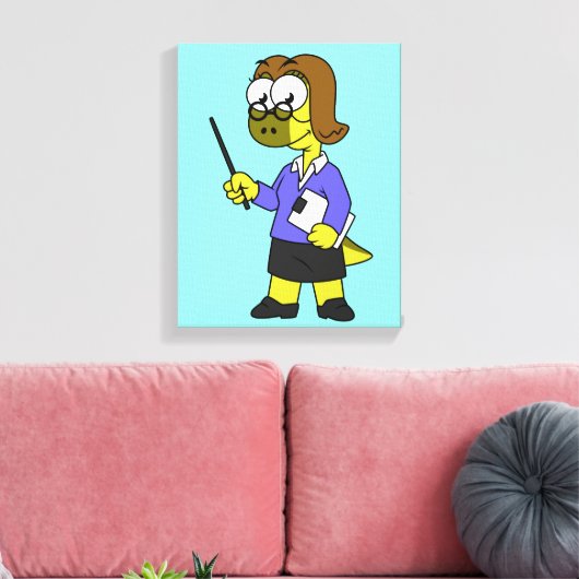 Illustration eines Pachycephalosaurus-Lehrers Leinwanddruck (Insitu (Wohnzimmer))