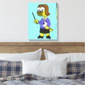 Illustration eines Pachycephalosaurus-Lehrers Leinwanddruck (Insitu (Schlafzimmer))