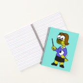 Illustration eines Pachycephalosaurus-Lehrers Notizblock (Innenseite)