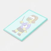 Illustration eines Pachycephalosaurus-Lehrers Post-it Klebezettel (angewinkelt)