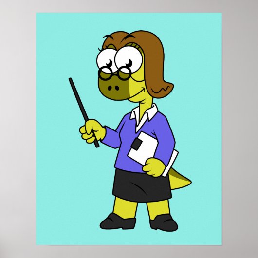 Illustration eines Pachycephalosaurus-Lehrers Poster (Vorne)