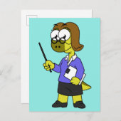 Illustration eines Pachycephalosaurus-Lehrers Postkarte (Vorne/Hinten)