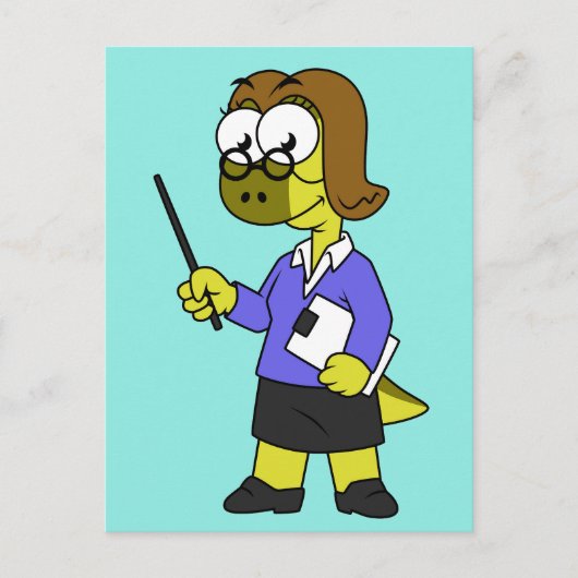 Illustration eines Pachycephalosaurus-Lehrers Postkarte (Vorderseite)