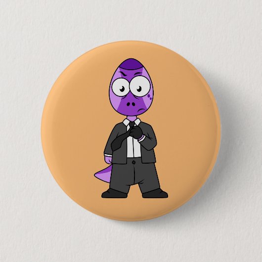 Illustration eines Pachycephalosaurus-Transporters Button (Vorderseite)