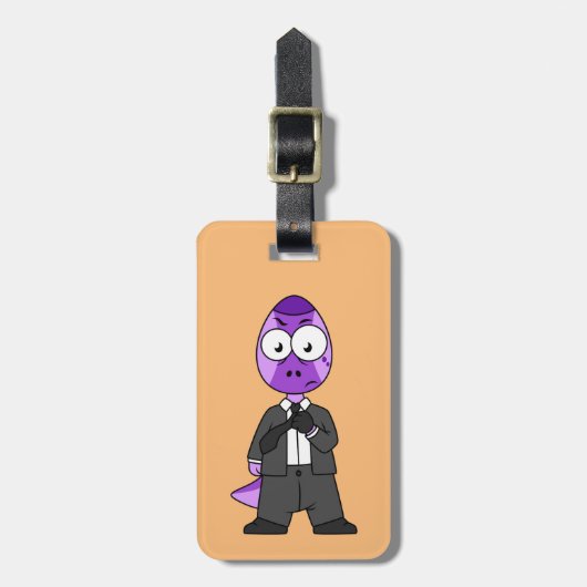 Illustration eines Pachycephalosaurus-Transporters Gepäckanhänger (Vorderseite vertikal)