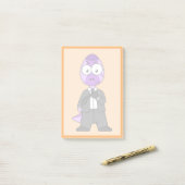 Illustration eines Pachycephalosaurus-Transporters Post-it Klebezettel (Auf Schreibtisch)