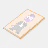 Illustration eines Pachycephalosaurus-Transporters Post-it Klebezettel (angewinkelt)