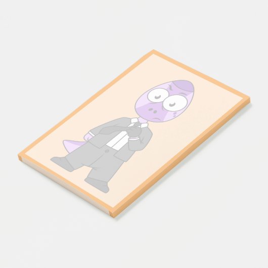 Illustration eines Pachycephalosaurus-Transporters Post-it Klebezettel (angewinkelt)