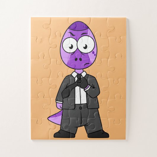 Illustration eines Pachycephalosaurus-Transporters Puzzle (Vertikal)