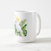 Illustration eines Papageien Kakadus Kaffeetasse (VorderseiteRechts)
