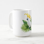 Illustration eines Papageien Kakadus Kaffeetasse (Vorderseite Links)