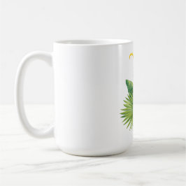 Illustration eines Papageien Kakadus Kaffeetasse