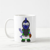 Illustration eines Parasaurolophus-Baseballfängers Kaffeetasse (Links)