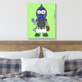 Illustration eines Parasaurolophus-Baseballfängers Leinwanddruck (Insitu (Schlafzimmer))