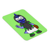 Illustration eines Parasaurolophus-Baseballfängers Magnet (Rechte Seite)