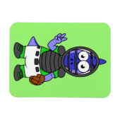 Illustration eines Parasaurolophus-Baseballfängers Magnet (Horizontal)