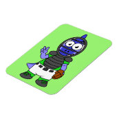 Illustration eines Parasaurolophus-Baseballfängers Magnet (Linke Seite)