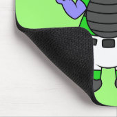 Illustration eines Parasaurolophus-Baseballfängers Mousepad (Ecke)