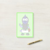 Illustration eines Parasaurolophus-Baseballfängers Post-it Klebezettel (Auf Schreibtisch)