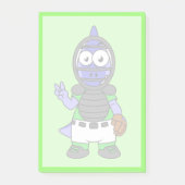 Illustration eines Parasaurolophus-Baseballfängers Post-it Klebezettel (Vorderseite)