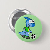 Illustration eines Parasaurolophus, der Fußball sp Button (Vorne & Hinten)