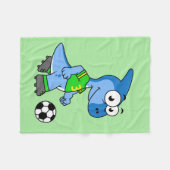 Illustration eines Parasaurolophus, der Fußball sp Fleecedecke (Vorderseite (Horizontal))