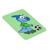 Illustration eines Parasaurolophus, der Fußball sp Magnet (Rechte Seite)