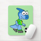 Illustration eines Parasaurolophus, der Fußball sp Mousepad (Mit Mouse)