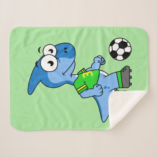 Illustration eines Parasaurolophus, der Fußball sp Sherpadecke (Vorderseite (Horizontal))