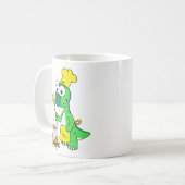 Illustration eines Parasaurolophus-Dinosaurier-Koc Kaffeetasse (Vorderseite Links)